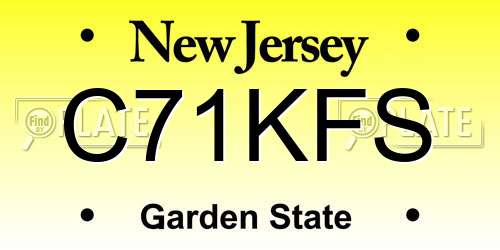 C71KFS New Jersey License Plate