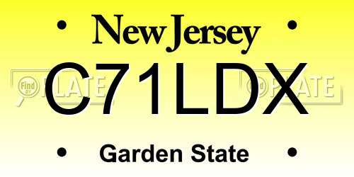 C71LDX New Jersey License Plate