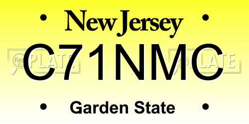 C71NMC New Jersey License Plate