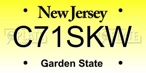 C71SKW New Jersey License Plate