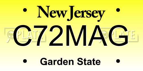 C72MAG New Jersey License Plate