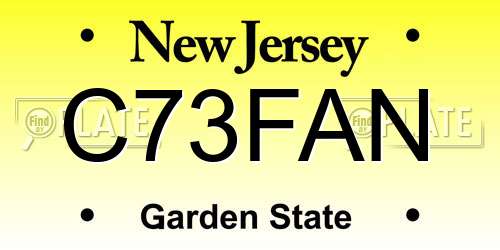 C73FAN New Jersey License Plate