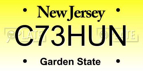 C73HUN New Jersey License Plate