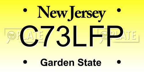 C73LFP New Jersey License Plate