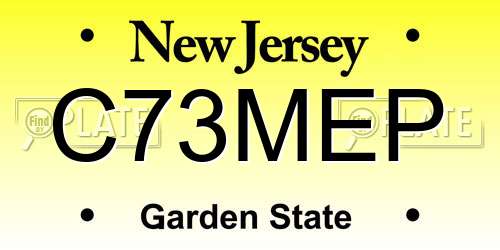 C73MEP New Jersey License Plate