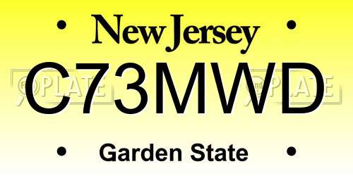 C73MWD New Jersey License Plate
