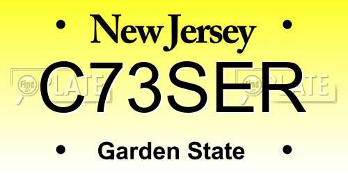 C73SER New Jersey License Plate