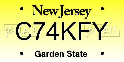 C74KFY New Jersey License Plate