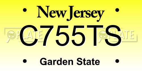 C755TS New Jersey License Plate