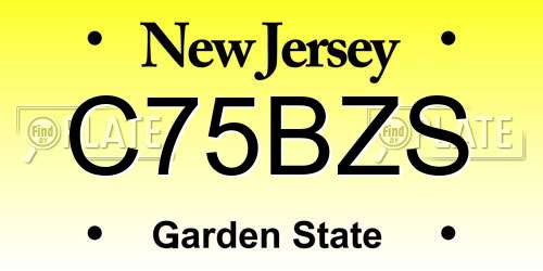 C75BZS New Jersey License Plate