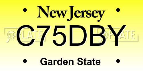 C75DBY New Jersey License Plate