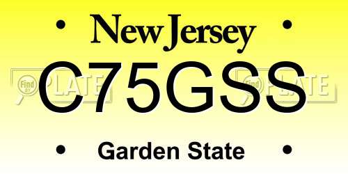 C75GSS New Jersey License Plate