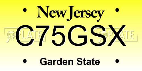 C75GSX New Jersey License Plate