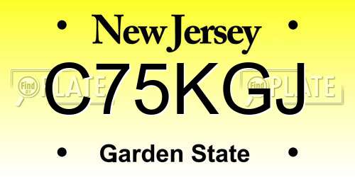 C75KGJ New Jersey License Plate