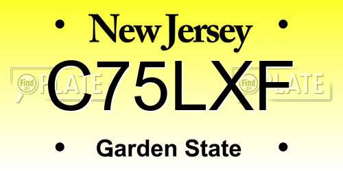 C75LXF New Jersey License Plate