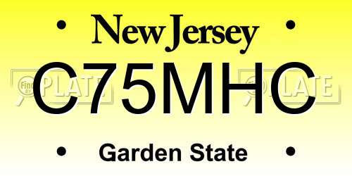 C75MHC New Jersey License Plate