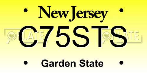 C75STS New Jersey License Plate