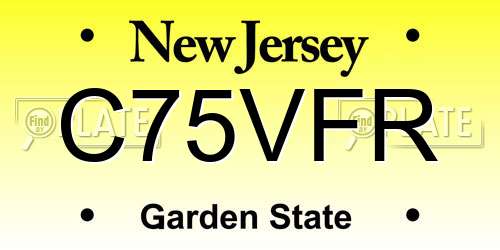 C75VFR New Jersey License Plate