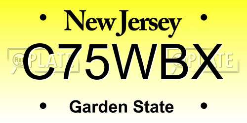 C75WBX New Jersey License Plate