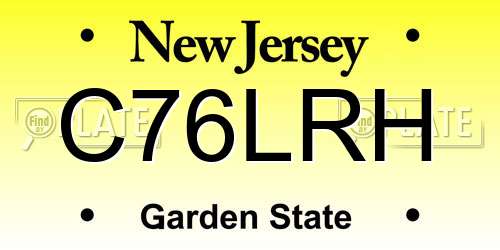 C76LRH New Jersey License Plate