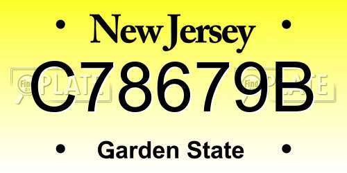 C78679B New Jersey License Plate