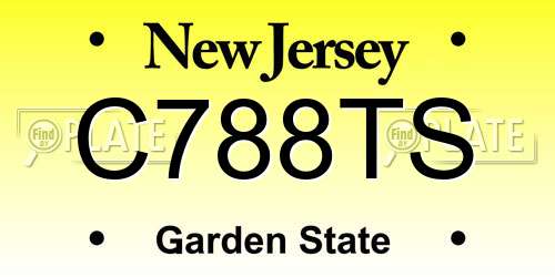 C788TS New Jersey License Plate