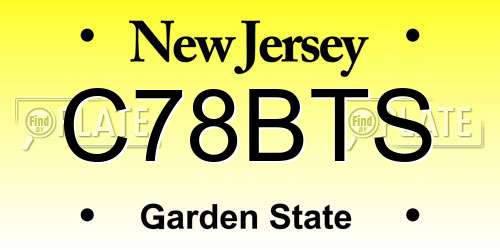 C78BTS New Jersey License Plate