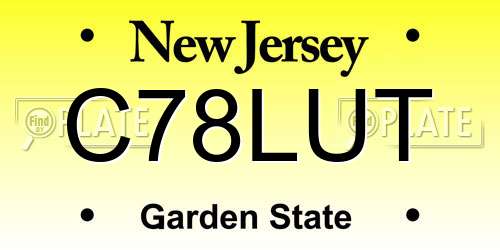C78LUT New Jersey License Plate