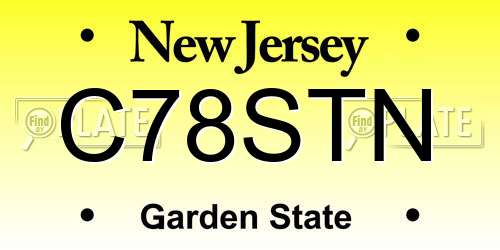 C78STN New Jersey License Plate