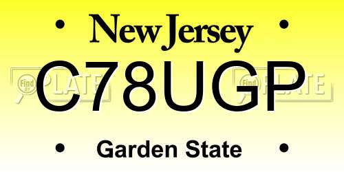 C78UGP New Jersey License Plate