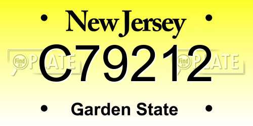 C79212 New Jersey License Plate
