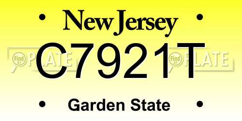 C7921T New Jersey License Plate