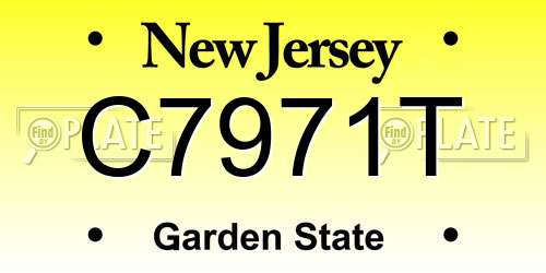 C7971T New Jersey License Plate