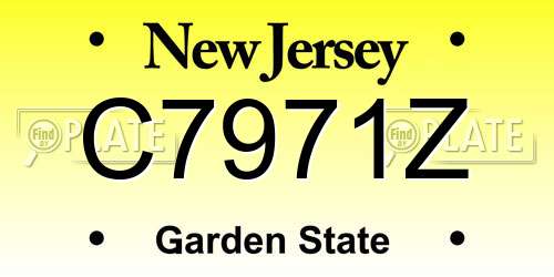 C7971Z New Jersey License Plate