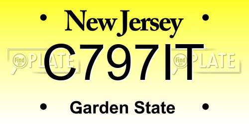 C797IT New Jersey License Plate