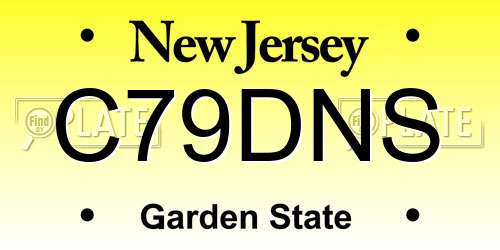 C79DNS New Jersey License Plate
