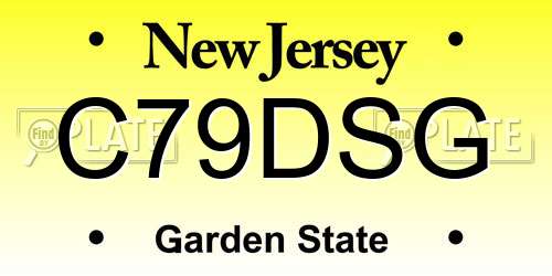 C79DSG New Jersey License Plate