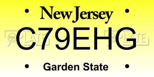 C79EHG New Jersey License Plate