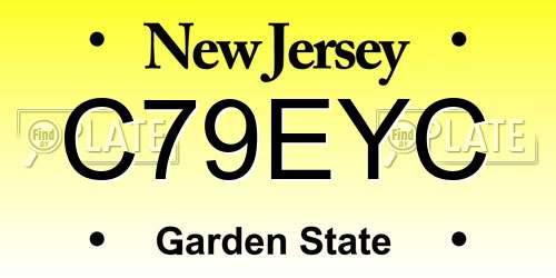 C79EYC New Jersey License Plate