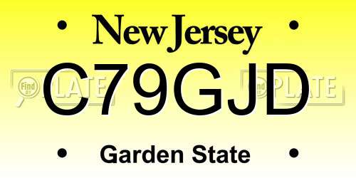 C79GJD New Jersey License Plate