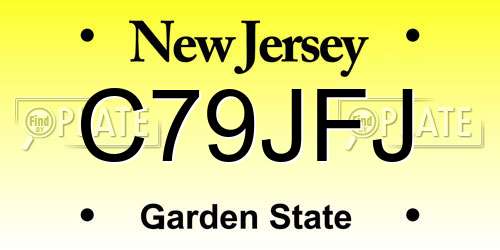 C79JFJ New Jersey License Plate