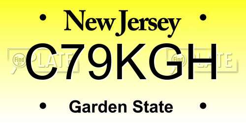 C79KGH New Jersey License Plate