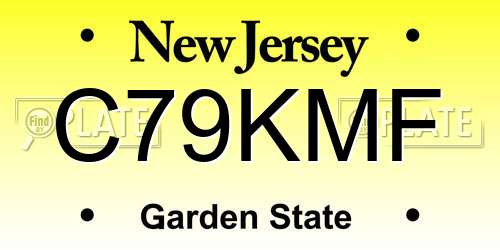 C79KMF New Jersey License Plate