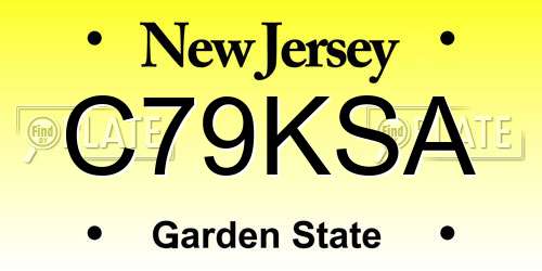 C79KSA New Jersey License Plate