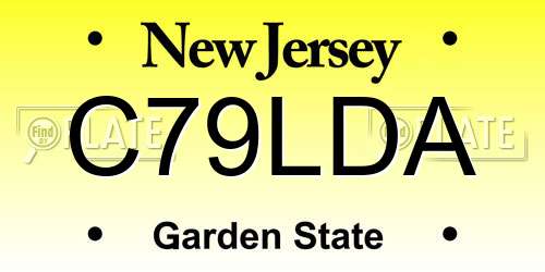 C79LDA New Jersey License Plate