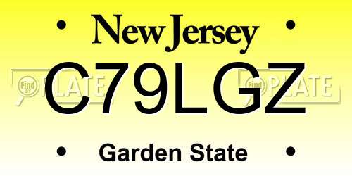 C79LGZ New Jersey License Plate