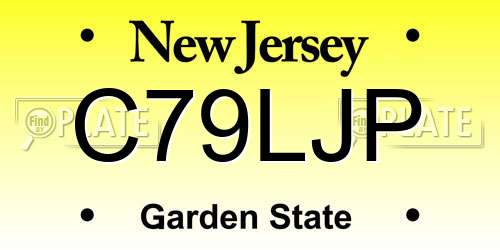 C79LJP New Jersey License Plate