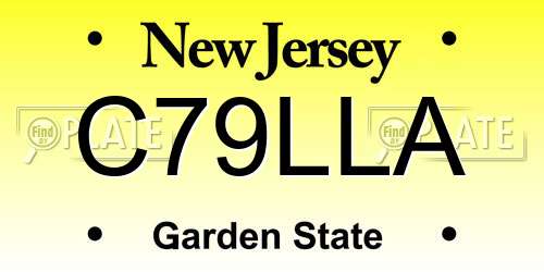 C79LLA New Jersey License Plate
