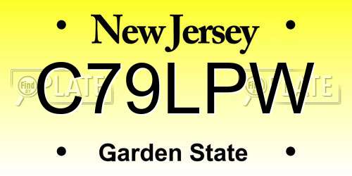 C79LPW New Jersey License Plate