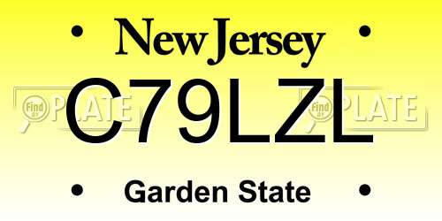 C79LZL New Jersey License Plate